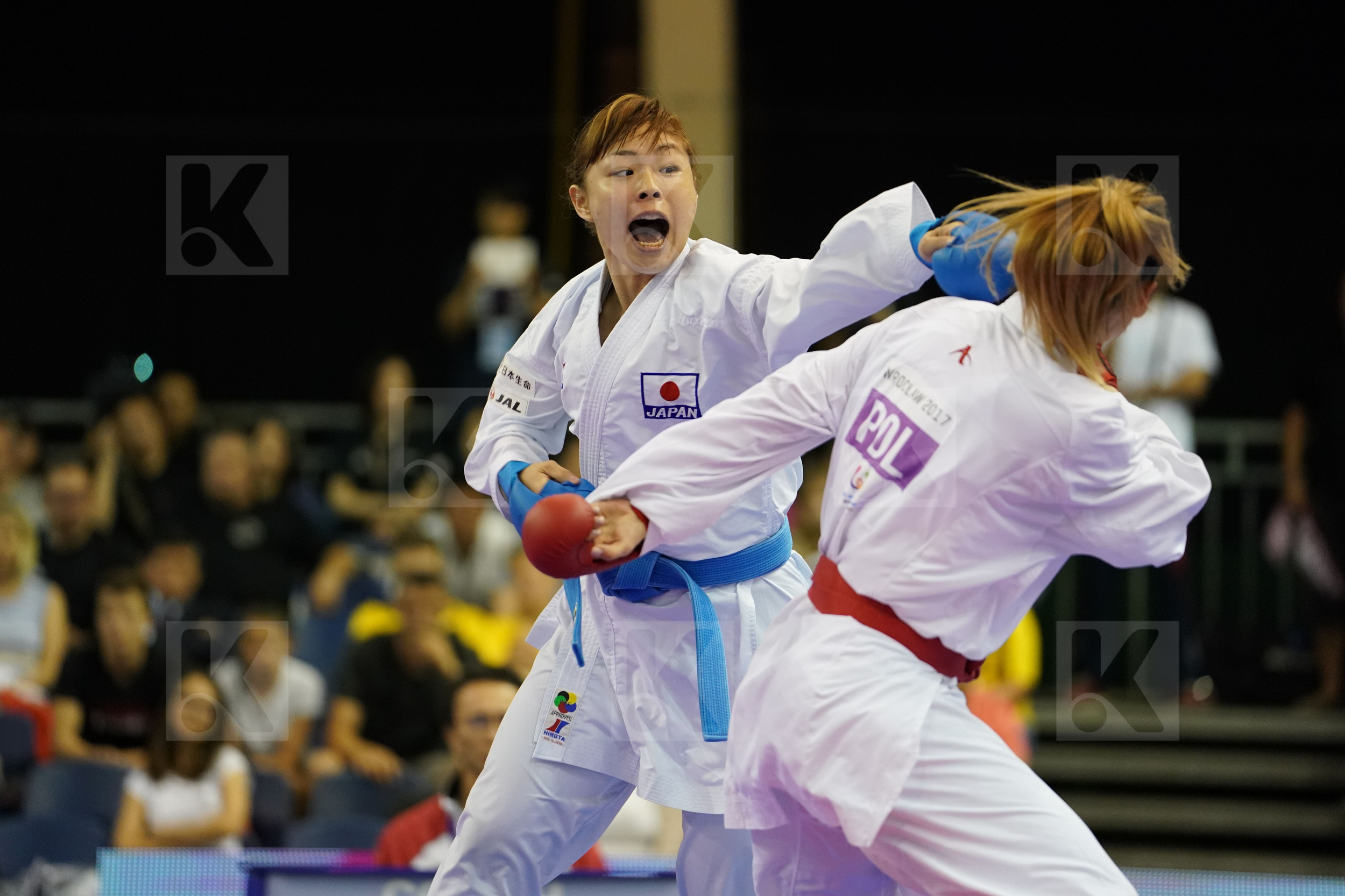 Female Kumite +68kg Japan Poland Przadka Berenika Uekusa Ayumi